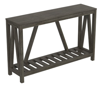 Console Sofa Table Dark Grey 1 Shelf