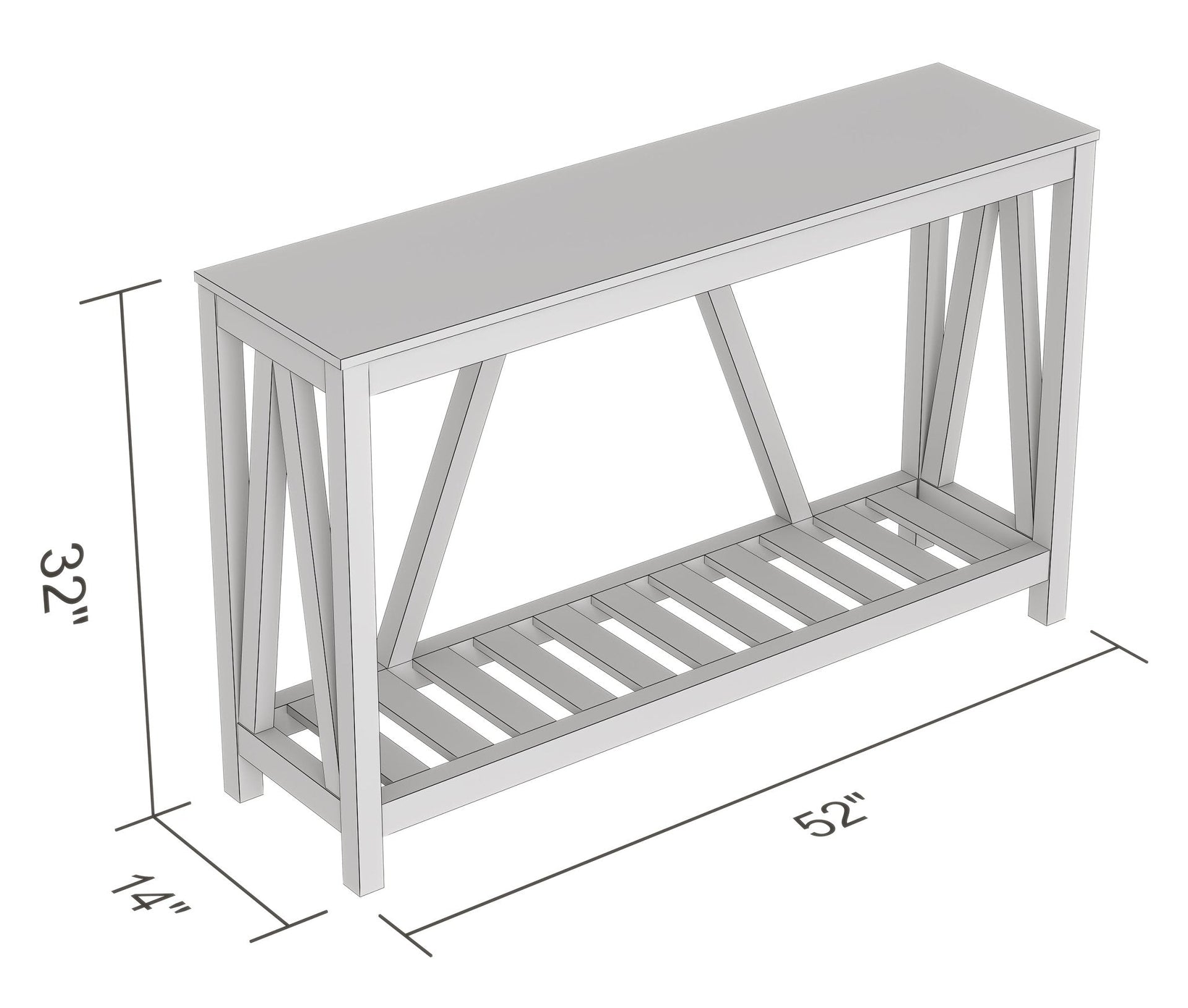 Console Sofa Table Dark Grey 1 Shelf