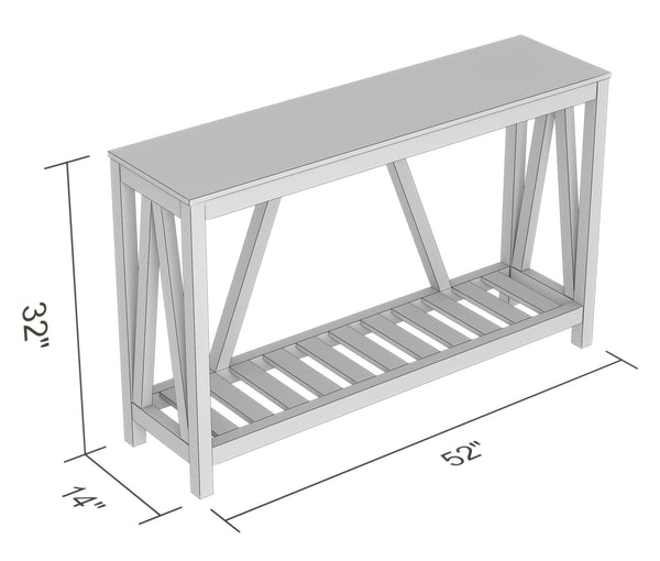 Console Sofa Table Dark Grey 1 Shelf