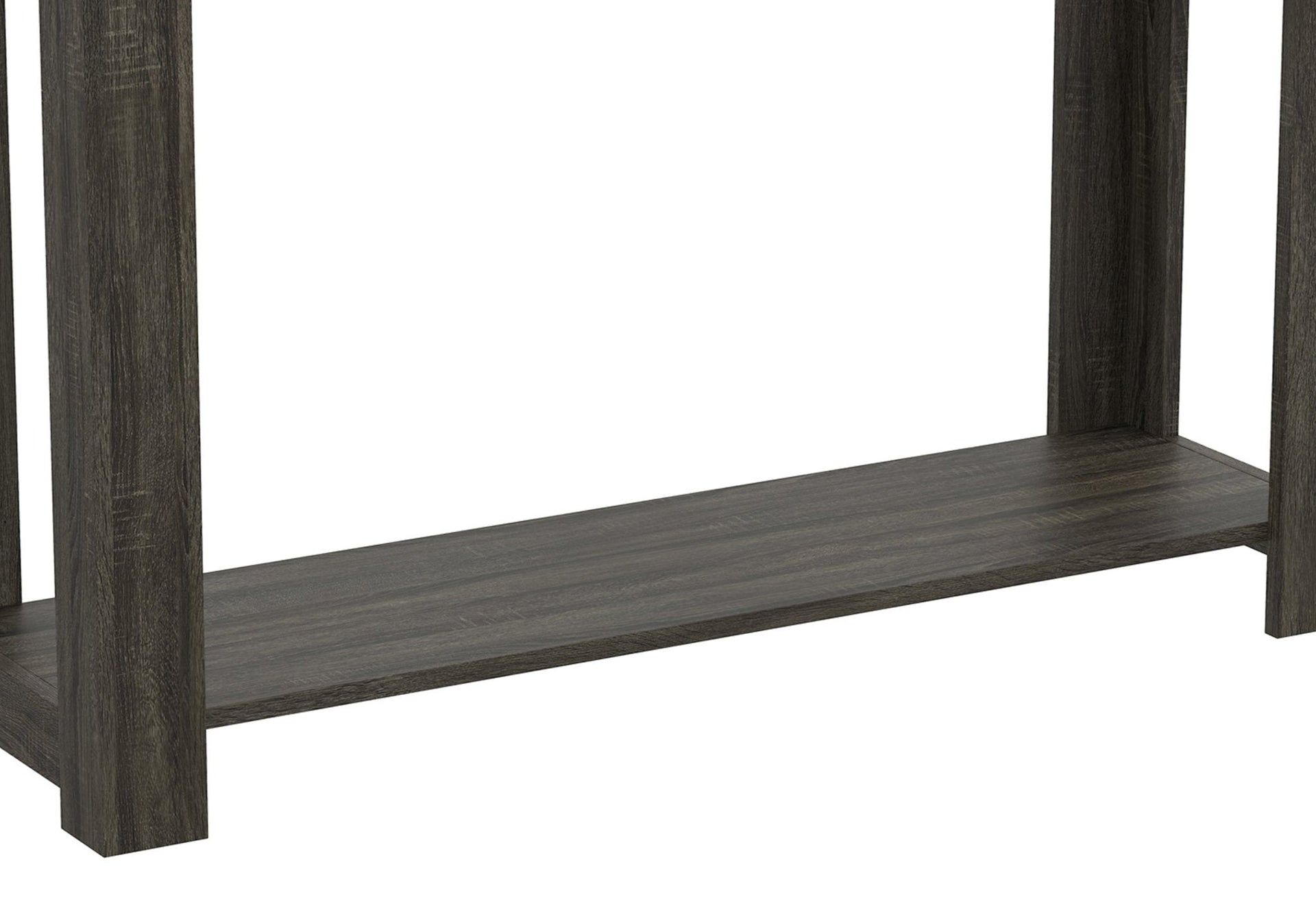Console Sofa Table Dark Grey Wood Look 2 Drawers 1 Shelf