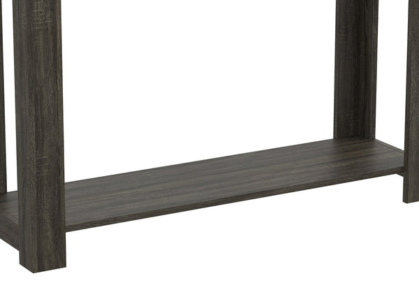 Console Sofa Table Dark Grey Wood Look 2 Drawers 1 Shelf