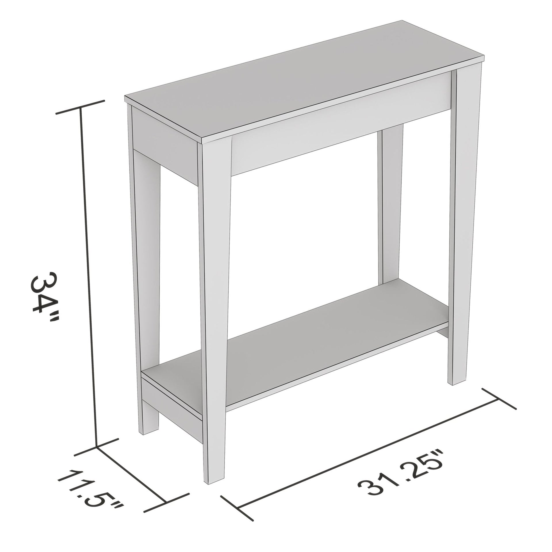 Console Sofa Table Dark Taupe 1 Shelf