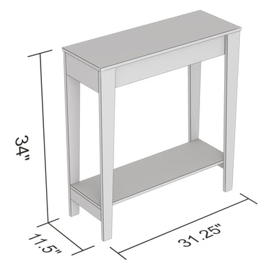 Console Sofa Table Dark Taupe 1 Shelf