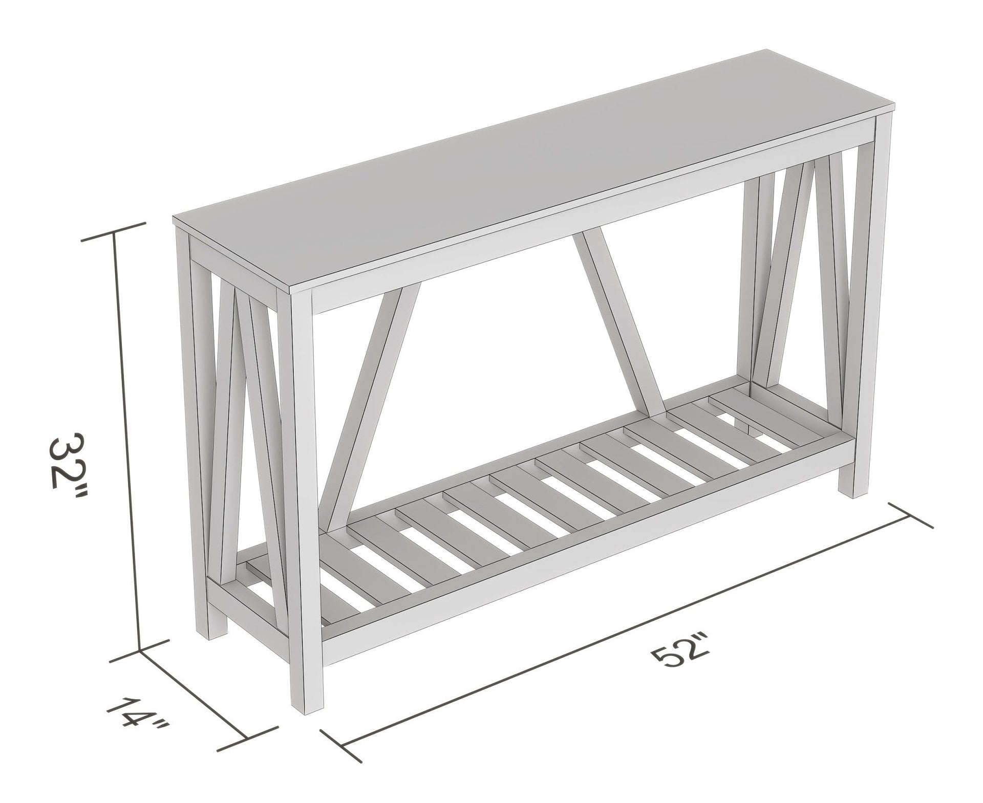 Console Sofa Table Dark Taupe 1 Shelf