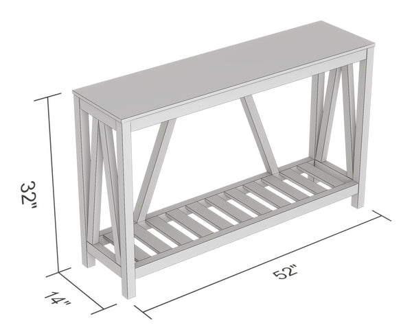 Console Sofa Table Dark Taupe 1 Shelf