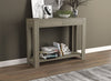 Console Sofa Table Dark Taupe 2 Drawers 1 Shelf