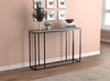 Console Sofa Table Dark Taupe Black Metal