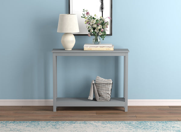 Console Sofa Table Light Grey 1 Shelf