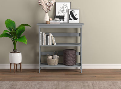 Console Sofa Table Light Grey with Dual Shelves