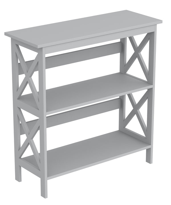 Console Sofa Table Light Grey with Dual Shelves