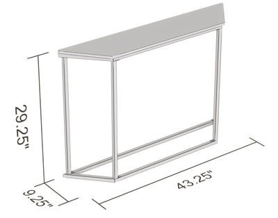 Console Sofa Table Marble Look Gold Metal Frame