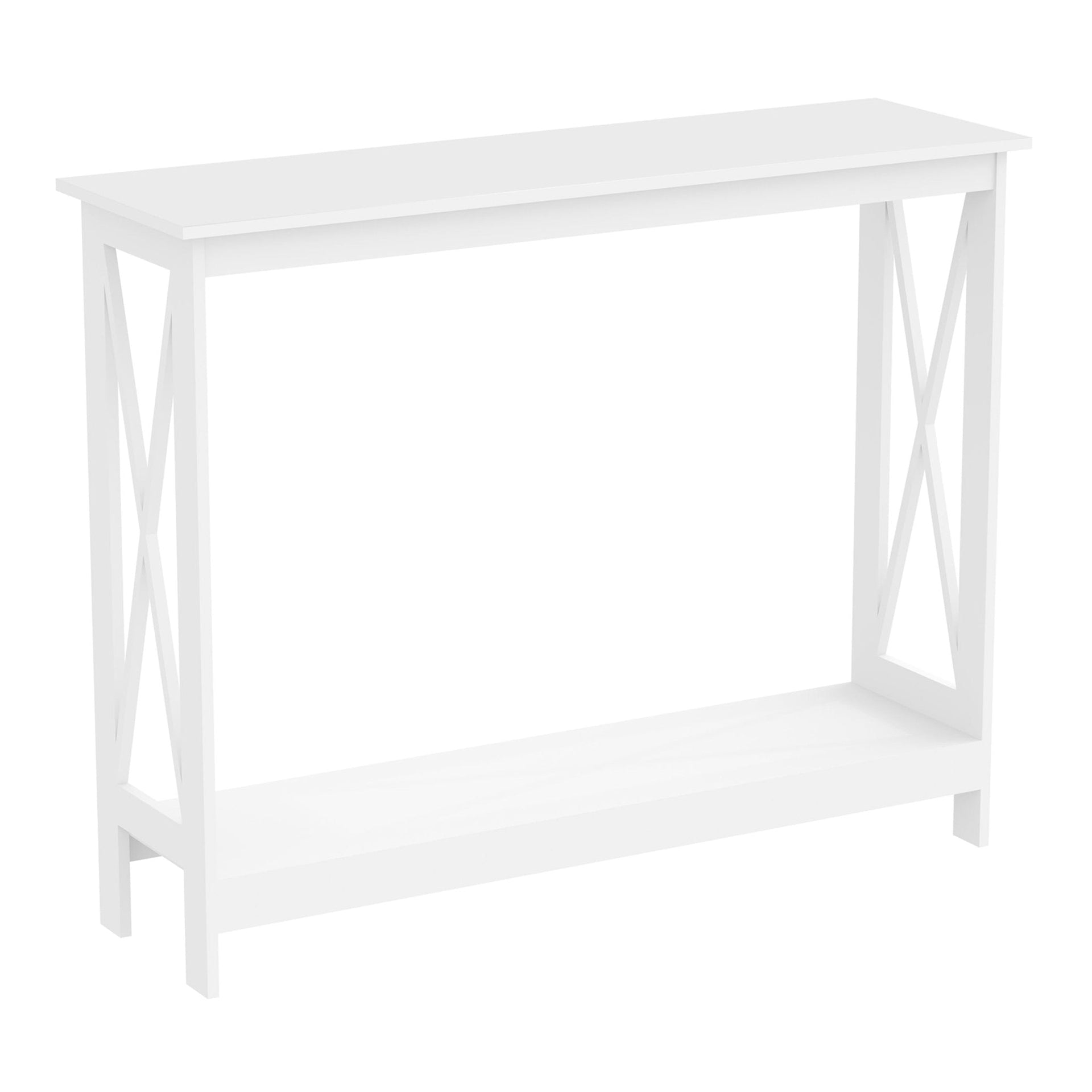 Console Sofa Table White 1 Shelf