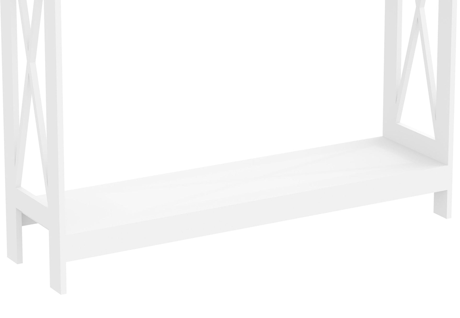 Console Sofa Table White 1 Shelf