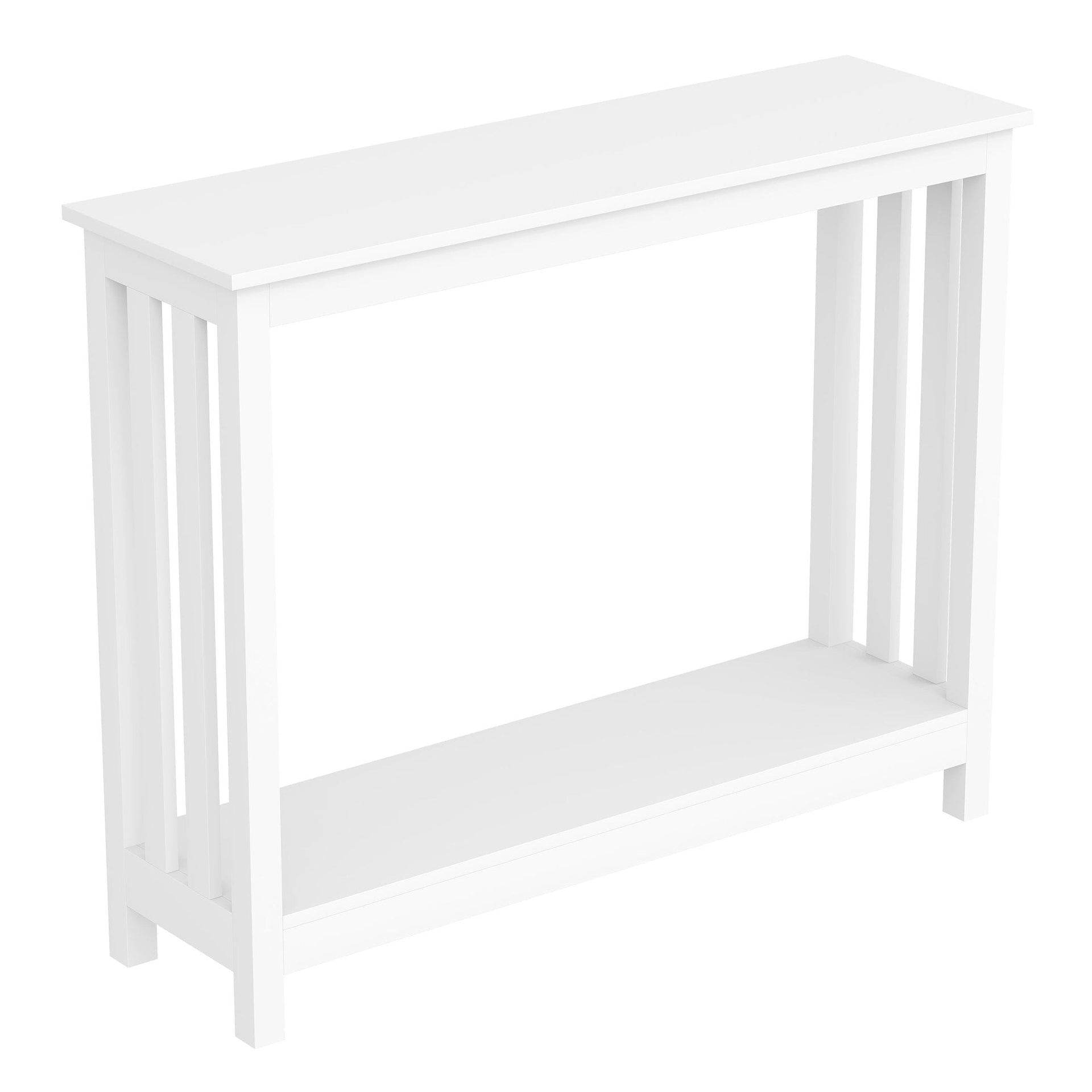 Console Sofa Table White 1 Shelf