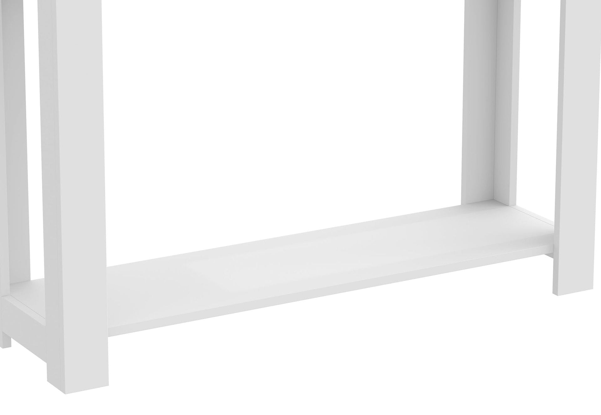 Console Sofa Table White 2 Drawers 1 Shelf