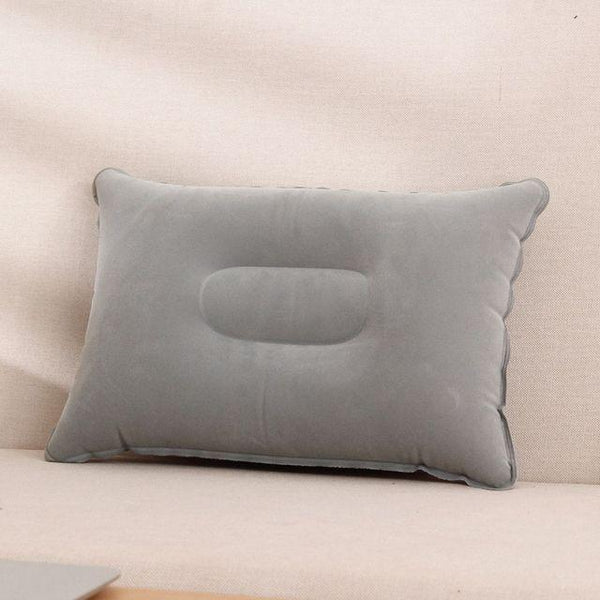Convenient Ultralight Inflatable PVC Nylon Air Pillow Sleep Cushion Travel Bedroom Hiking Beach Car Plane Head Rest Support Inflatable Camping Travel Pillows Ultralight Inflatable Pillow Small Squared Flocked Fabric Air Pillow for Hiking Camping Traveling