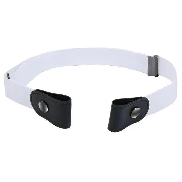 Cool Buckle-Free Stretch Elastic Waist Belt Unisex Style No Buckle Fashion Waistbands For Men And Women Simple Black Stretch Belt Invisible Elastic Belt For Jeans Pants Dresses