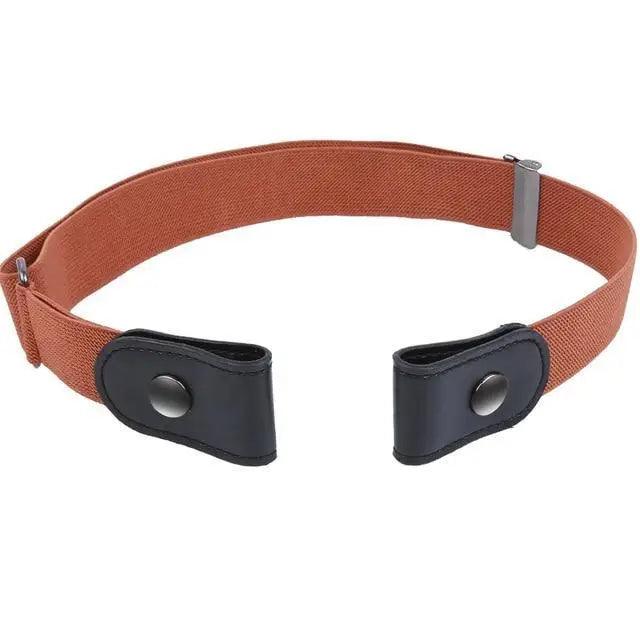 Cool Buckle-Free Stretch Elastic Waist Belt Unisex Style No Buckle Fashion Waistbands For Men And Women Simple Black Stretch Belt Invisible Elastic Belt For Jeans Pants Dresses