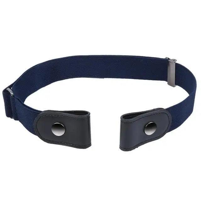Cool Buckle-Free Stretch Elastic Waist Belt Unisex Style No Buckle Fashion Waistbands For Men And Women Simple Black Stretch Belt Invisible Elastic Belt For Jeans Pants Dresses