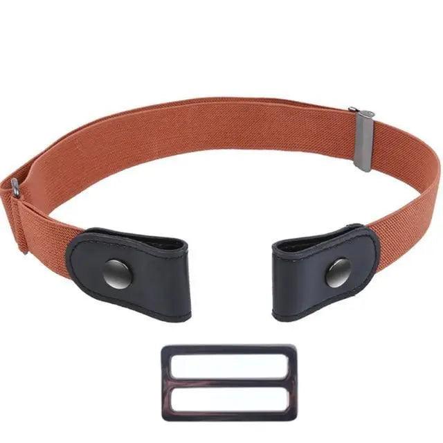 Cool Buckle-Free Stretch Elastic Waist Belt Unisex Style No Buckle Fashion Waistbands For Men And Women Simple Black Stretch Belt Invisible Elastic Belt For Jeans Pants Dresses