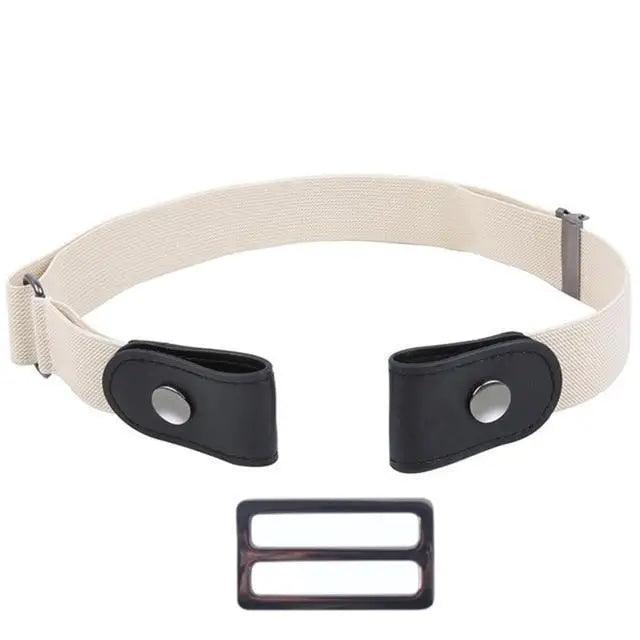 Cool Buckle-Free Stretch Elastic Waist Belt Unisex Style No Buckle Fashion Waistbands For Men And Women Simple Black Stretch Belt Invisible Elastic Belt For Jeans Pants Dresses