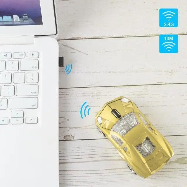 Cool Wireless Gaming Mice 2.4Ghz USB Receiver Wireless Sports Car Mouse Fashion 1600DPI Ergonomic 3D Mini Mice For PC Laptop