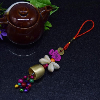 Copper Lucky Wind-chimes  Style Alloy Bell Yard Garden Outdoor Living Feng Shui Wind Chimes For A Gift Home Decor For Good Luck Garden Hanging Decoration Gift