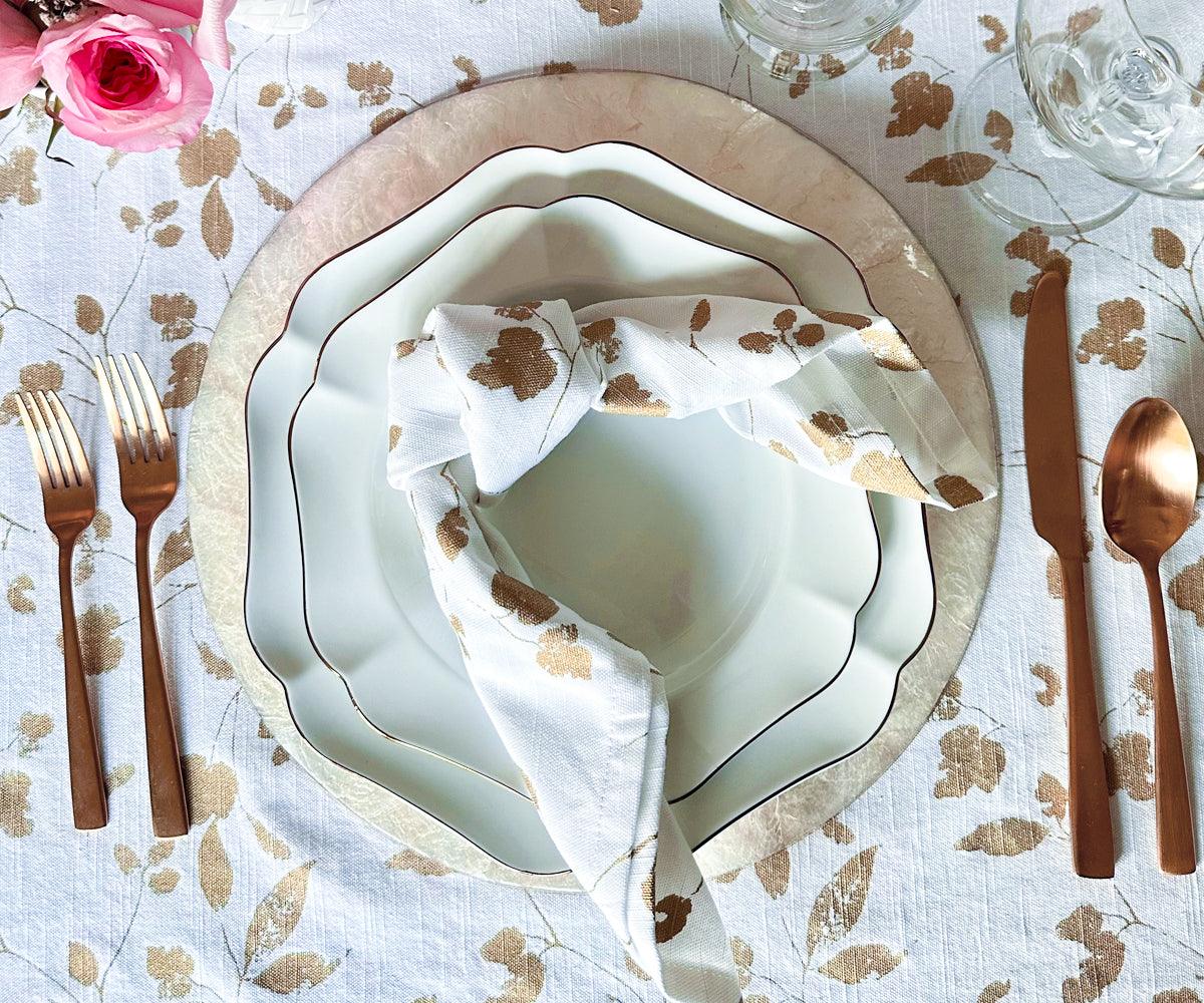 Printed Napkins - Metallic Gold Foil Napkins