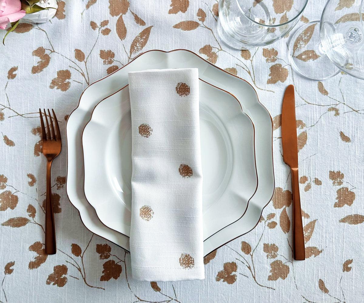 Printed Napkins - Metallic Gold Foil Napkins