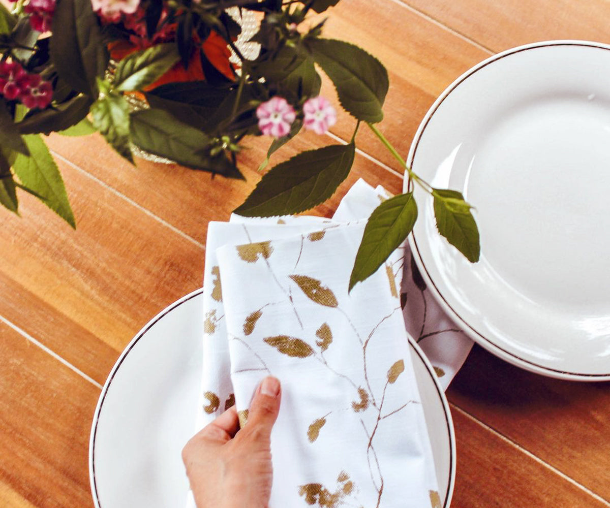 Printed Napkins - Metallic Gold Foil Napkins