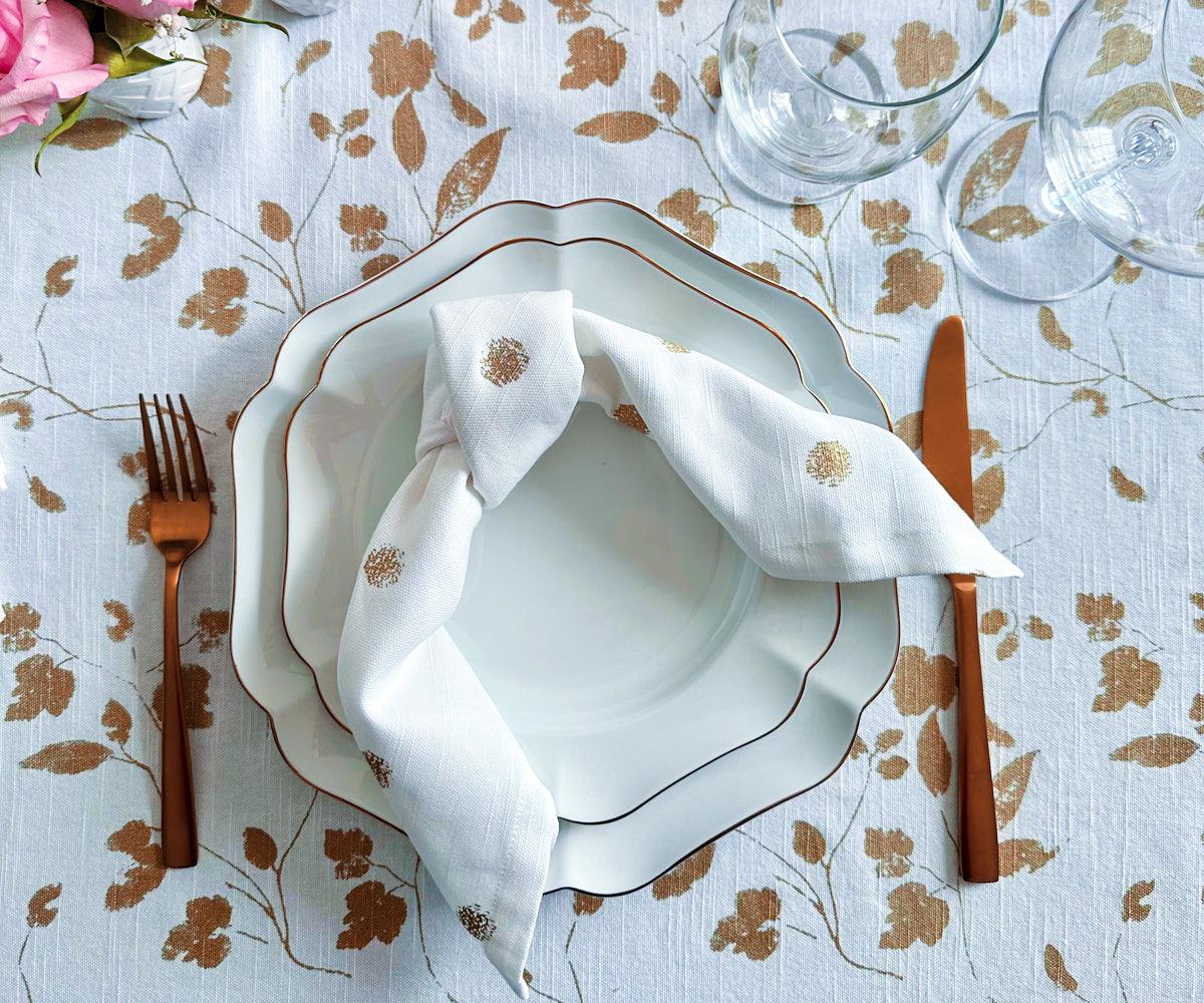 Printed Napkins - Metallic Gold Foil Napkins