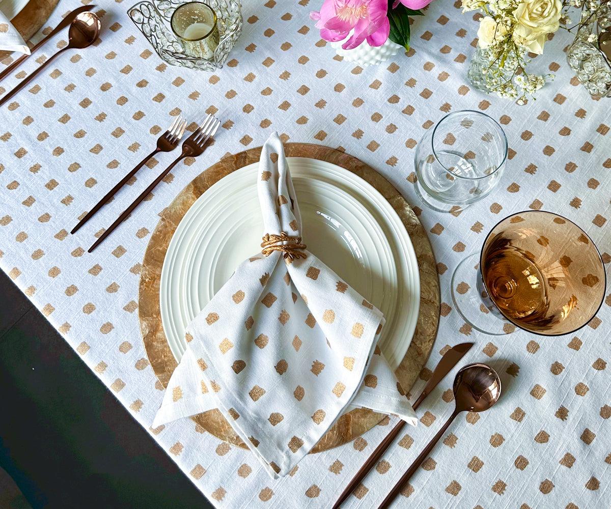 Printed Napkins - Metallic Gold Foil Napkins