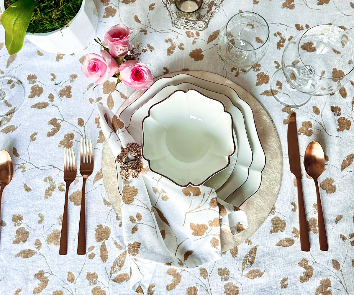 Printed Napkins - Metallic Gold Foil Napkins
