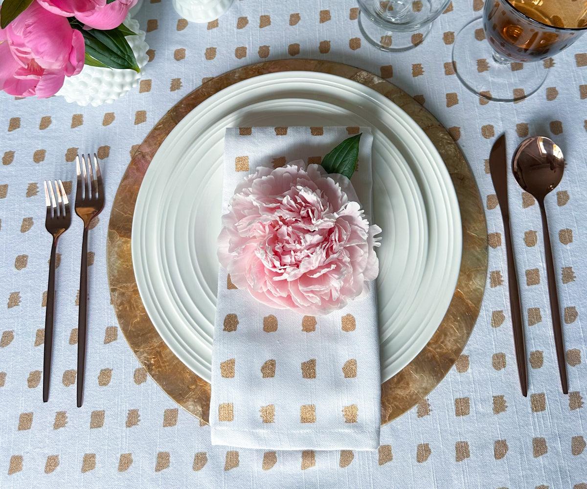 Printed Napkins - Metallic Gold Foil Napkins
