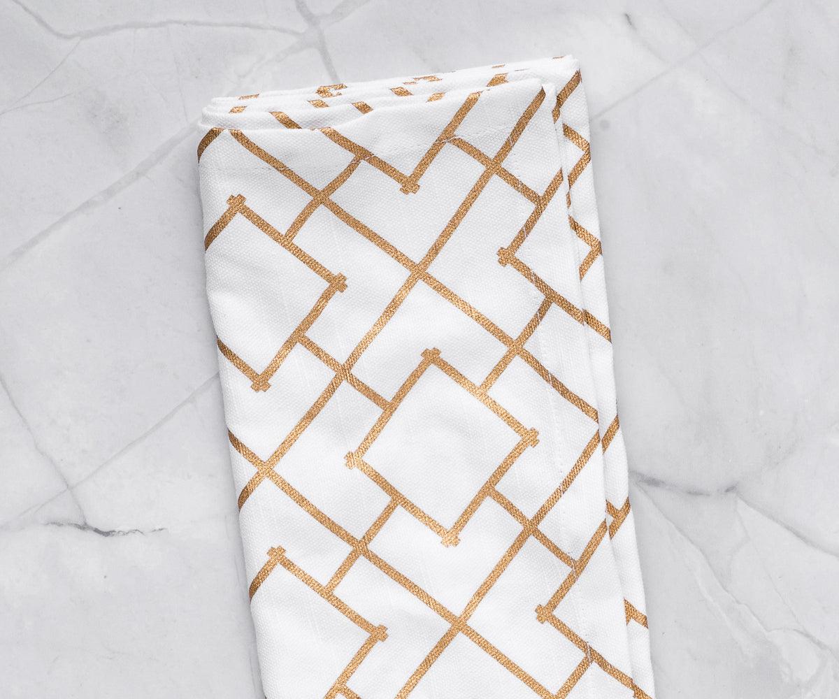 Printed Napkins - Metallic Gold Foil Napkins