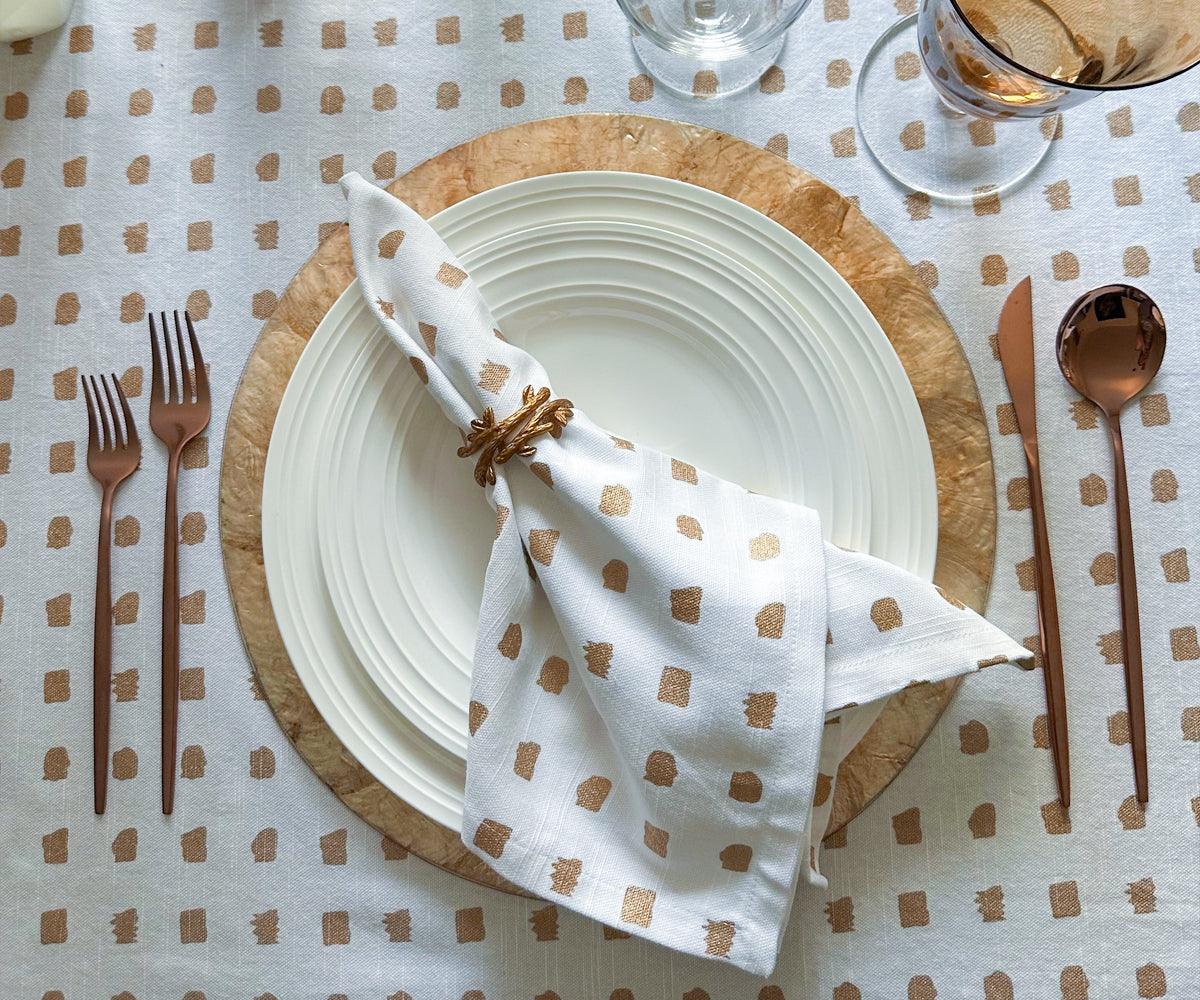 Printed Napkins - Metallic Gold Foil Napkins