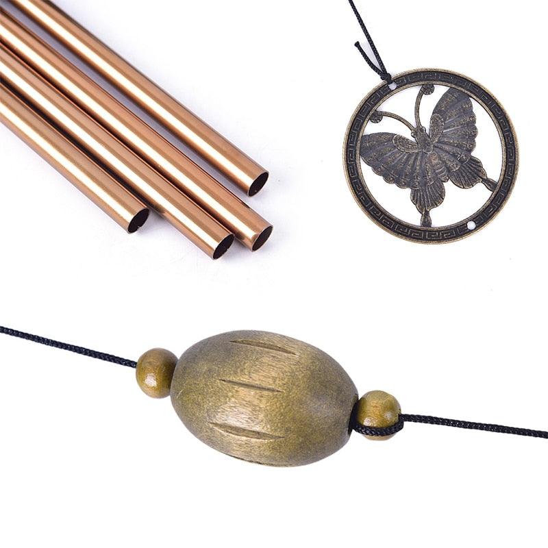 Copper Wind Chimes Bells Copper Tubes Metal Pipe Wind Chimes Rust-Proof Copper Wind Chimes For Garden Patio Yard And Home Decoration Door Hanging Ornament Outdoor Yard Garden Home