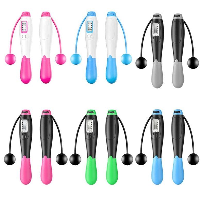 Cordless Electronic Skipping Rope Gym Fitness Cordless Skipping Smart Jump Rope With LCD Screen Counting Speed Skipping Rope With Calorie Counter Adjustable Digital Weighted Jumping Rope For Fitness Exercise Cordless Jump Rope Suitable For Women
