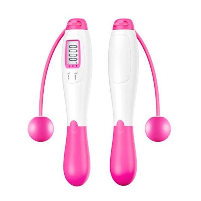 Cordless Electronic Skipping Rope Gym Fitness Cordless Skipping Smart Jump Rope With LCD Screen Counting Speed Skipping Rope With Calorie Counter Adjustable Digital Weighted Jumping Rope For Fitness Exercise Cordless Jump Rope Suitable For Women