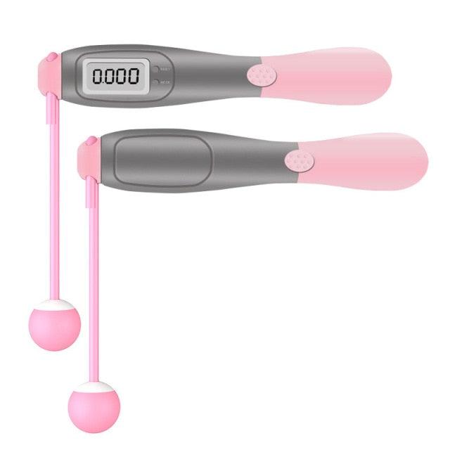 Cordless Electronic Skipping Rope Gym Fitness Cordless Skipping Smart Jump Rope With LCD Screen Counting Speed Skipping Rope With Calorie Counter Adjustable Digital Weighted Jumping Rope For Fitness Exercise Cordless Jump Rope Suitable For Women