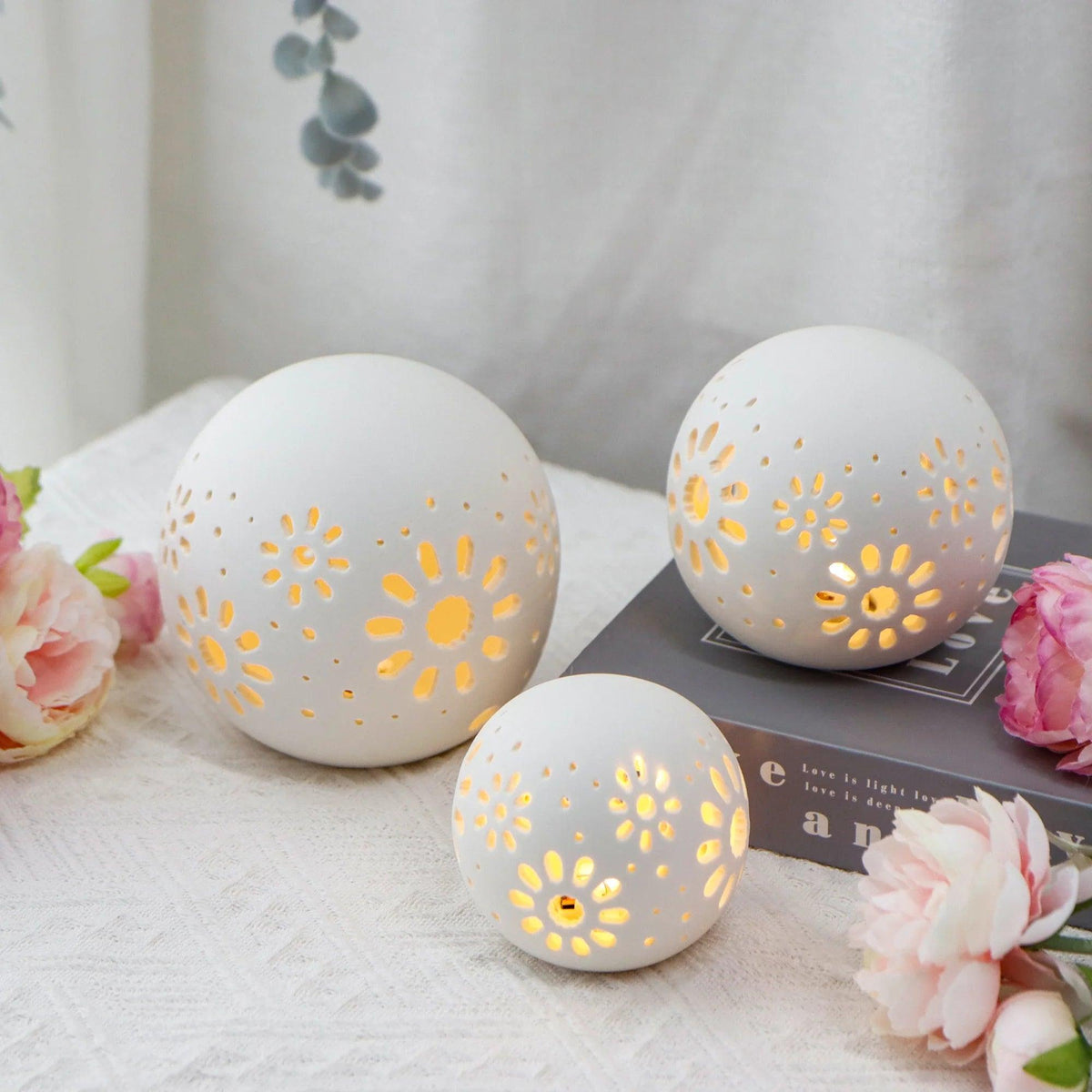 Set of 3 Ceramic Decorative Lamps 5