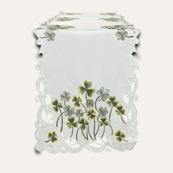 Ivory Table Runner – Clem Collection, Embroidered Linen