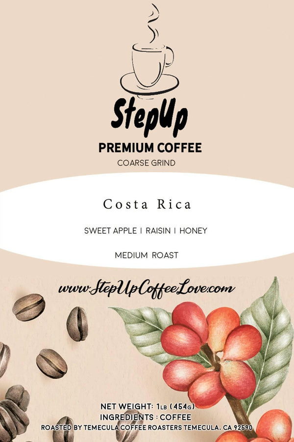 Costa Rican , SHB/EP. Med-Light, Whole Bean, Standard, Espresso 12oz-2 lb.