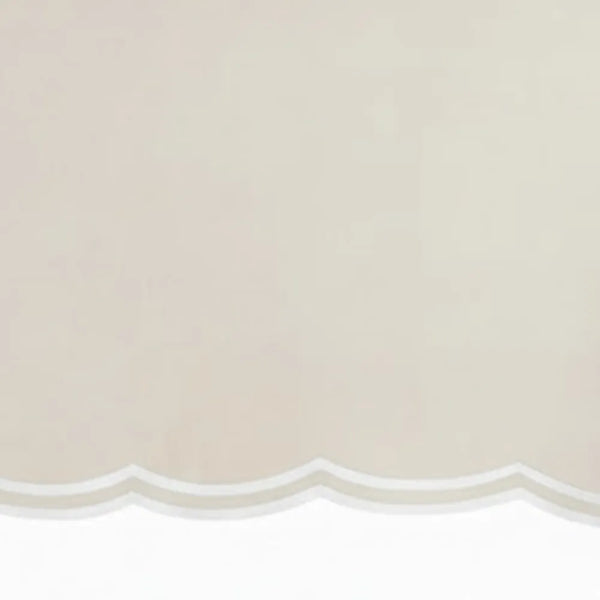 Ivory Tablecloth Rectangle - Scallop Edge Tablecloth