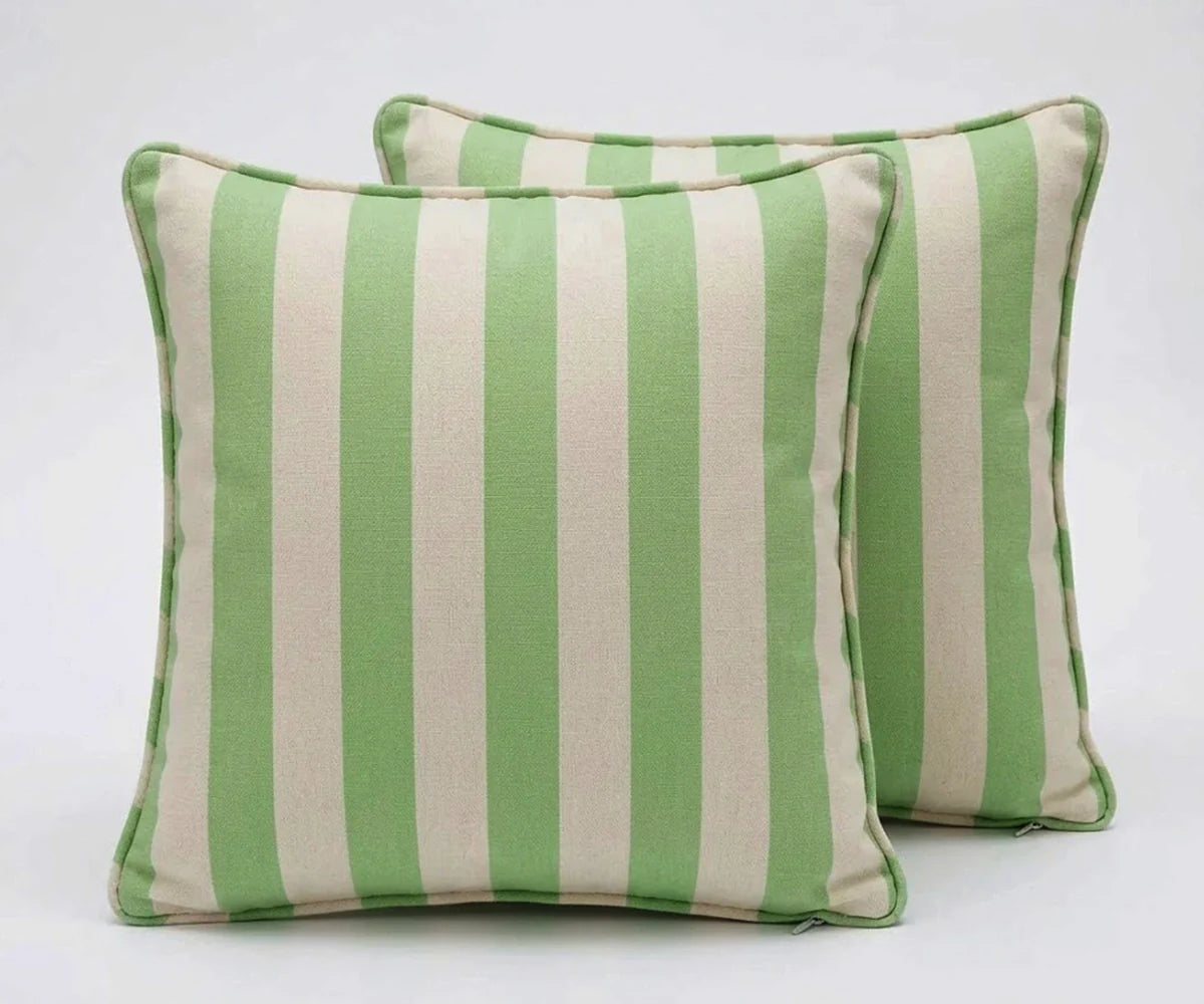 Cotton Striped Cushion Cover - Square, Removable