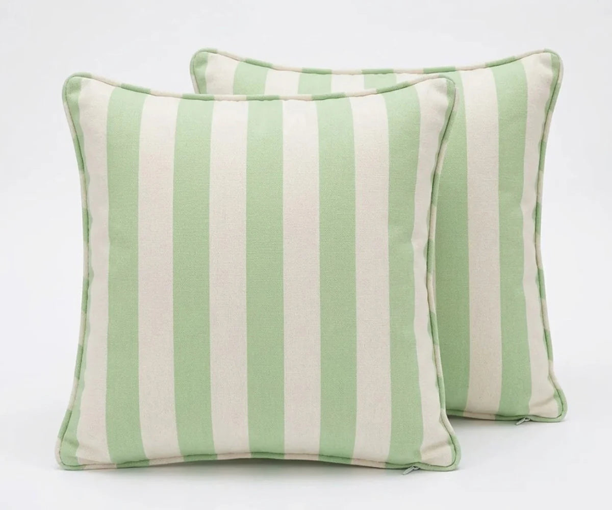 Cotton Striped Cushion Cover - Square, Removable