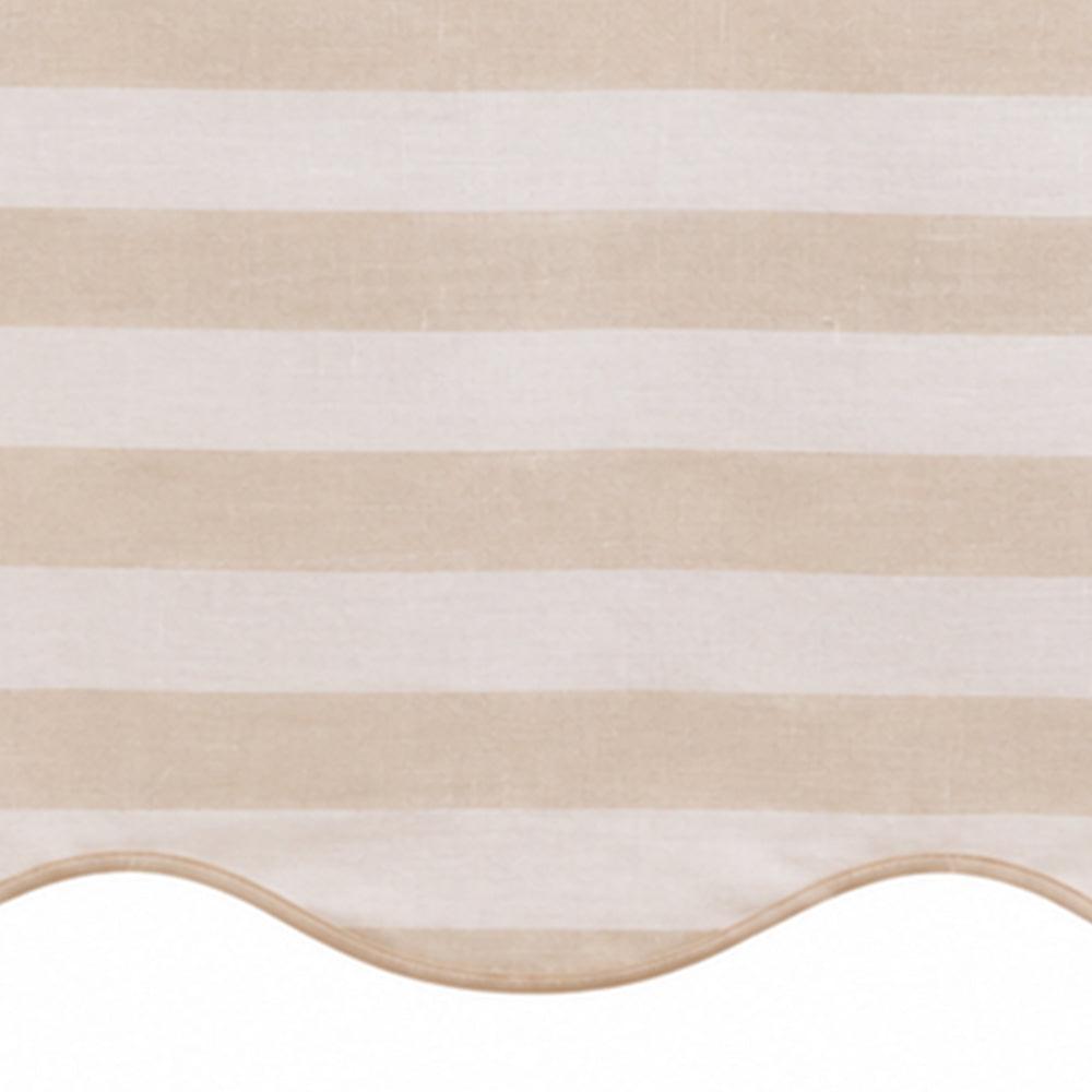 Scalloped Edge Tablecloth - Striped