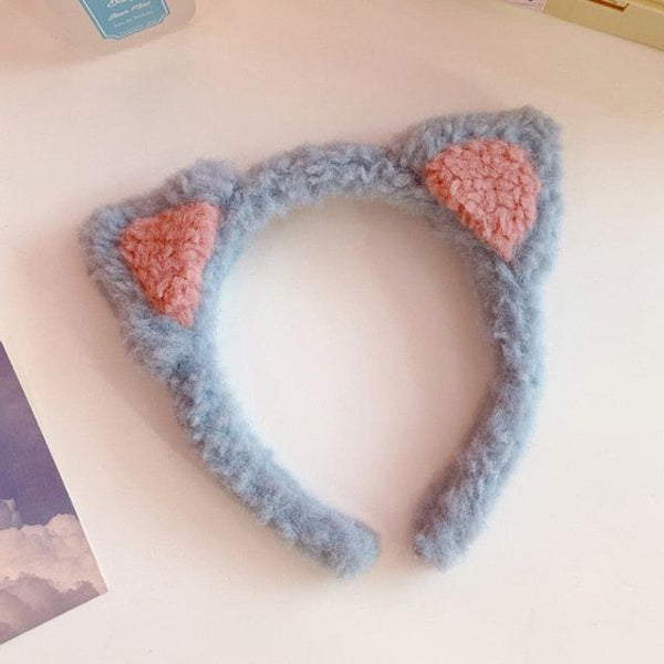 Cotton Cat's ears Autumn Winter 1Pc Plush Soft Warm Headband Hair Band Headwear for Women Girl Mix Styling Gorgeous Hair Accessories For Women