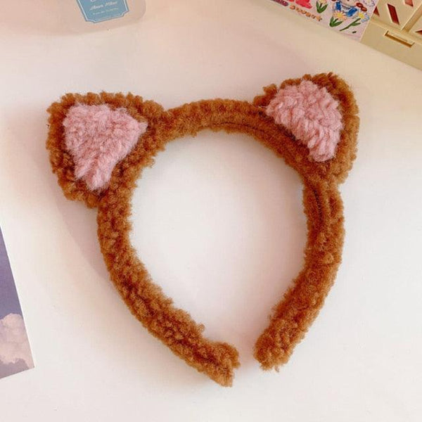 Cotton Cat's ears Autumn Winter 1Pc Plush Soft Warm Headband Hair Band Headwear for Women Girl Mix Styling Gorgeous Hair Accessories For Women
