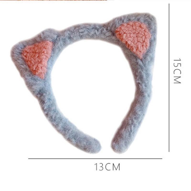 Cotton Cat's ears Autumn Winter 1Pc Plush Soft Warm Headband Hair Band Headwear for Women Girl Mix Styling Gorgeous Hair Accessories For Women